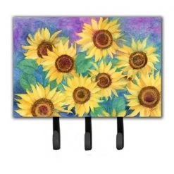 Carolines Treasures IBD0247TH68 Sunflowers & Purple Leash or Key Holder