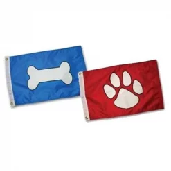 Paws Aboard PAW4200 Bone Flag - Blue..