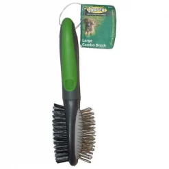 Enrych 9859L Pet Combination Brush Large; Green and Gray Series