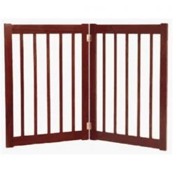 Essential Pet Products 42222 Large Two Panel Ez Pet Gate - Mahogany