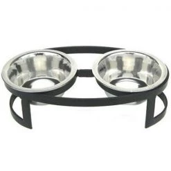 Pets Stop RDB4R Tiny Oval Double Raised Bowl