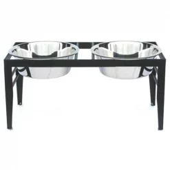 Pets Stop RDB19 Chariot Double Elevated Dog Bowl - Small