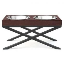Pets Stop RDB20 Woodsman Double Raised Dog Bowl - Small