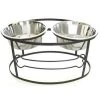 Pets Stop RDB3-L Bone Double Raised Double Dog Bowl - Large