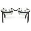 Pets Stop RDB17-L Visions Double Elevated Dog Bowl - Large