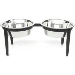 Pets Stop RDB17-L Visions Double Elevated Dog Bowl - Large