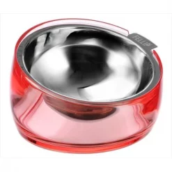 Felli Pet NPA3SB4-1-10S Oblik 5.5 In. Superb Pet Bowl Pink Ruby