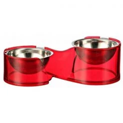 Free-Free Industrial FelliP NPA4SB2-1-108 4.5 in. Hilo Duo Superb Pet Bowl; Rose