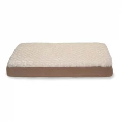 Petpalace Ultra Plush Deluxe Ortho Mat - Cream Large Pet Bed