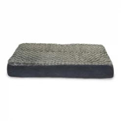 Petpalace Ultra Plush Deluxe Ortho Mat - Gray Large Pet Bed