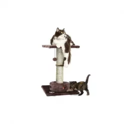 Furhaven Cat Furhaven 96300 Cat Playground Scratching Post With Cat- IQ Busy Box