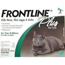 Merial FRONTLINEPLUS3-GREEN Frontline Plus 3 Pack Cat All Sizes - Green