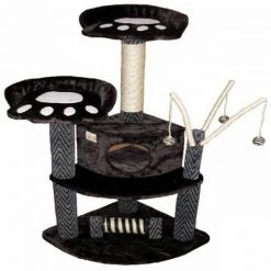 Catlady 50 in. Black Cat Tree Condo Furniture