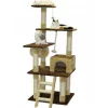Go Pet Club F215 67 in. Brown and Beige Cat Condo House Furniture