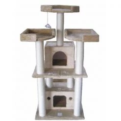 Catlady 51 in. Beige Cat Tree