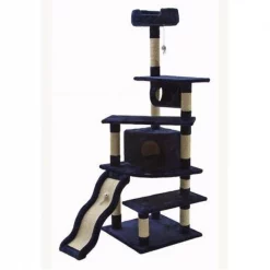Go Pet Club F74 70 in. Blue Cat Tree Condo Furniture
