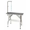 Go Pet CLub GT-201 30 in. Heavy Duty Stainless steel Pet Dog Grooming Table with Arm