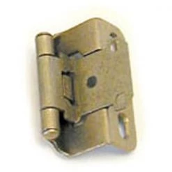 Hd A07550 BB Amerock Decorative Half Wrap 0.5 in. Overlay Self Closing Cabinet Door Hinge; Burnished Brass Pair