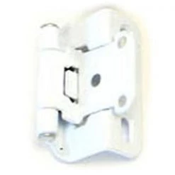 Hd A07550 W Amerock Decorative Half Wrap 0.5 in. Overlay Self Closing Cabinet Door Hinge; White Pair
