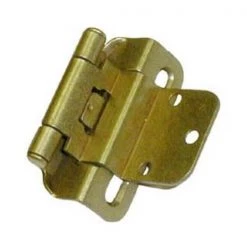 Hd A07565 BB Amerock Decorative Half Wrap 0.38 in. Inset Self Closing Cabinet Door Hinge; Burnished Brass