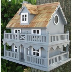 Home Bazaar HB-6102PHBS Novelty Cottage Birdhouse- Classic Series -Blue