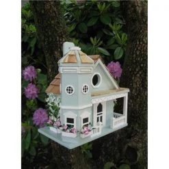 Home Bazaar HB-9095BS Fledgling Series Flower Pot Cottage Birdhouse - Blue