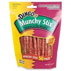 United Pet Group 220427 Dingo Munchy Stix Dog Treats 50 Count