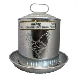 Harris Farms Llc Pet 4212 2 Gallon Double Metal Wall Chick Water Fountain