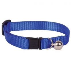 Beloved 5 in. X 8 in.-12 in. Adjustable Blue Safety Cat Collar With Bell