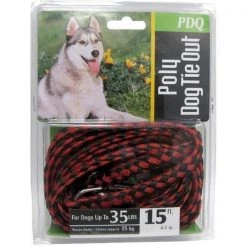 Boss Pet Products Q2415 000 99 15 ft. Medium Dog PDQ Rope Tie Out