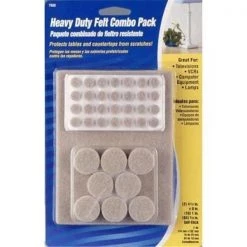 Waxman Consumer Group 4760095N Soft Touch Felt Pads Assorted Sizes; Beige