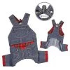 Klippo Pet KBD064MZ Adorable Stripy Denim Overall - Medium