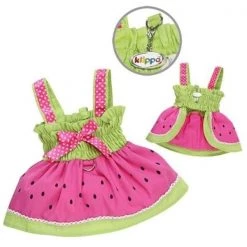 Klippo Pet KDR056SZ Juicy Watermelon Sundress With Large D-ring - Small
