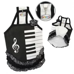 Klippo Pet KDR058SZ Adorable Piano Dress With Ruffles - Small