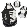 Klippo Pet KDR058MZ Adorable Piano Dress With Ruffles - Medium