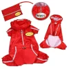 Klippo Pet KJK058SZ Raincoat Bodysuit With Reflective Stripes & Matching Pouch - Small