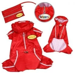 Klippo Pet KJK058XL Raincoat Bodysuit With Reflective Stripes & Matching Pouch - Extra Large