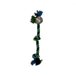 Bulk Buys DI522-72 16" Brown Green Blue Cotton Knotted Rope Dog Toy - Pack of 72