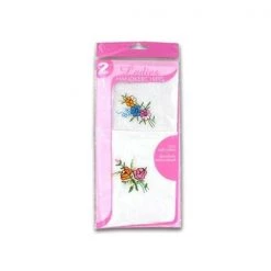 Bulk Buys GC533-96 9L x 9W x9H Cotton Ladies Handkerchief - Pack of 96