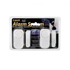 Bulk Buys 2 pack wireless-battery operated alarm system - Pack of 8