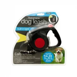 Bulk Buys OD995-2 Retractable Dog Leash With Led Light -Pack of 2