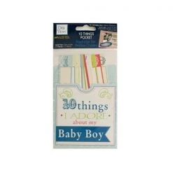Bulk Buys CG588-48 10 Things I Adore About My Baby Boy Journaling Pocket -Pack of 48