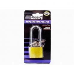 Bulk Buys LL200-72 Iron Long Shackle Padlock With 3 Keys -Pack of 72