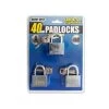 Bulk Buys OF645-1 Keyed Alike Chrome Finish Steel Padlocks