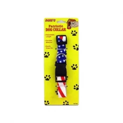 Bulk Buys AA125-24 3/4" Wide Metal Plastic Nylon Patriotic Dog Collar - Pack of 24