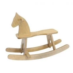Burts Bees Pet Lapps Toys & Furniture 186 H Wooden Rocking Horse Toy; Harvest