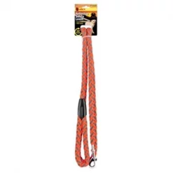 Ruffin It Braided Reflect Dog Leash; Orange