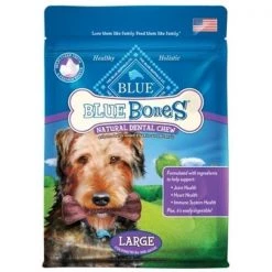 Blue Buffalo Co Ltd Blue Buffalo BB00909 Bones Large Dental Chews Large Dog Treat; 1.69 lbs.