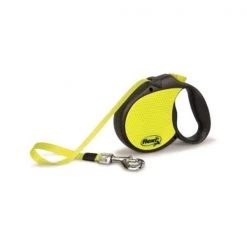 Flexi North America DV10262 Neon Medium Reflective Leash - Yellow