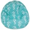 Majestic Home Goods Majestic Home Teal Sea Horse Small Classic Bean Bag